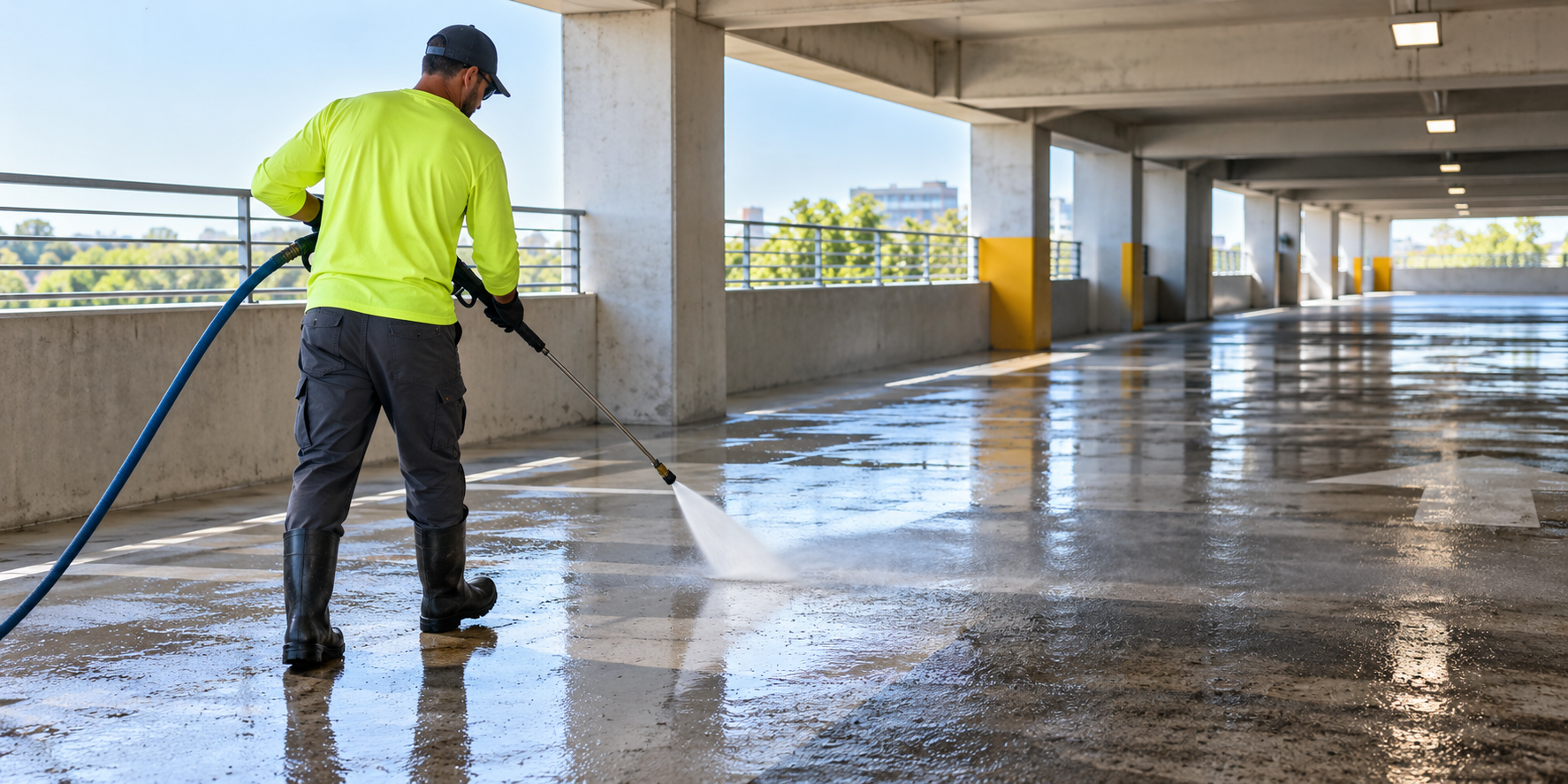 Parking Garage Power Washing Services